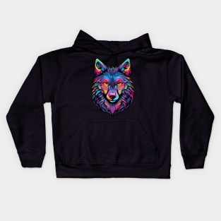 Angry Wolf Pop Art Kids Hoodie